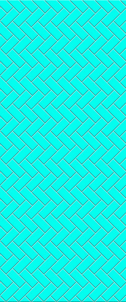 Blue Diagonal Herringbone Tile Acrylic Shower Wall Panel 2440mm x 1220mm (3mm Thick) - CladdTech