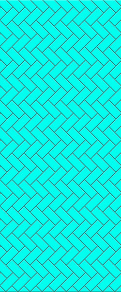 Blue Diagonal Herringbone Tile Acrylic Shower Wall Panel 2440mm x 1220mm (3mm Thick) - CladdTech