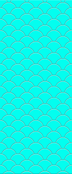 Blue Fishscales Acrylic Shower Wall Panel 2440mm x 1220mm (3mm Thick) - CladdTech