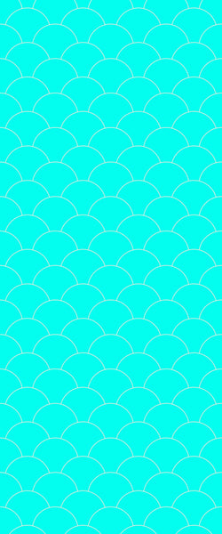 Blue Fishscales Acrylic Shower Wall Panel 2440mm x 1220mm (3mm Thick) - CladdTech