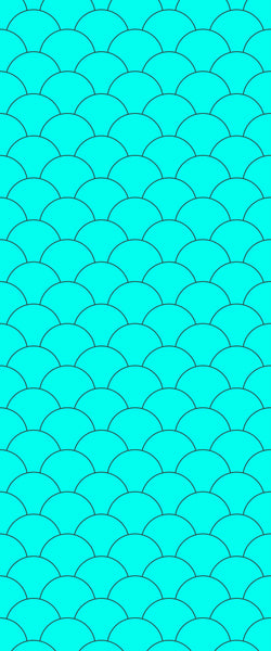 Blue Fishscales Acrylic Shower Wall Panel 2440mm x 1220mm (3mm Thick) - CladdTech