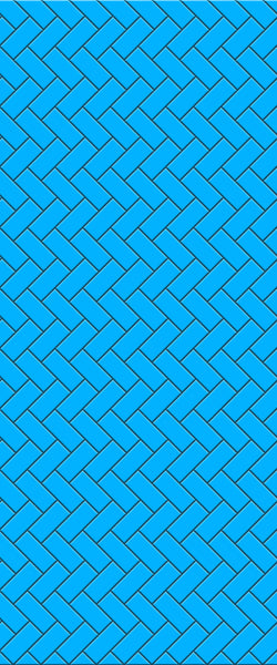 Blue Diagonal Herringbone Tile Acrylic Shower Wall Panel 2440mm x 1220mm (3mm Thick) - CladdTech