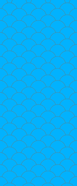 Blue Fishscales Acrylic Shower Wall Panel 2440mm x 1220mm (3mm Thick) - CladdTech