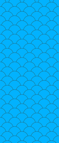 Blue Fishscales Acrylic Shower Wall Panel 2440mm x 1220mm (3mm Thick) - CladdTech