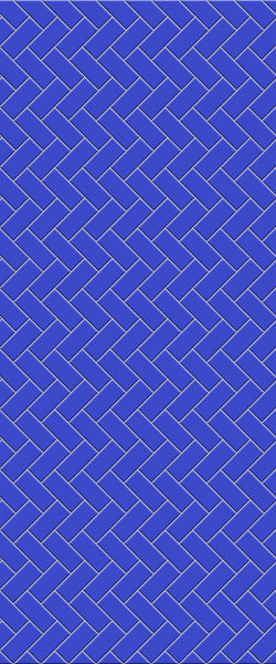 Blue Diagonal Herringbone Tile Acrylic Shower Wall Panel 2440mm x 1220mm (3mm Thick) - CladdTech
