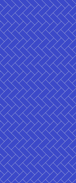 Blue Diagonal Herringbone Tile Acrylic Shower Wall Panel 2440mm x 1220mm (3mm Thick) - CladdTech