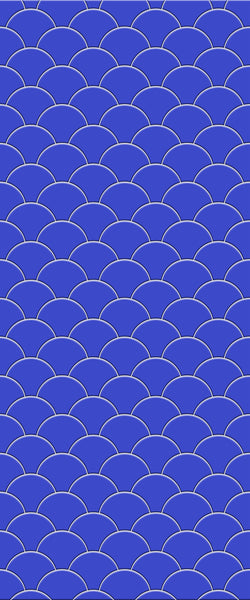 Blue Fishscales Acrylic Shower Wall Panel 2440mm x 1220mm (3mm Thick) - CladdTech