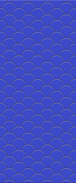 Blue Fishscales Acrylic Shower Wall Panel 2440mm x 1220mm (3mm Thick) - CladdTech