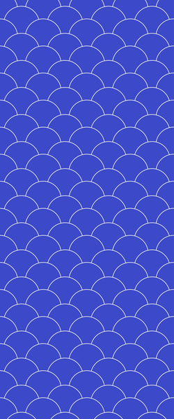 Blue Fishscales Acrylic Shower Wall Panel 2440mm x 1220mm (3mm Thick) - CladdTech