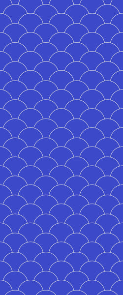 Blue Fishscales Acrylic Shower Wall Panel 2440mm x 1220mm (3mm Thick) - CladdTech