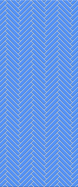 Blue Double Herringbone Tile Acrylic Shower Wall Panel 2440mm x 1220mm (3mm Thick) - CladdTech