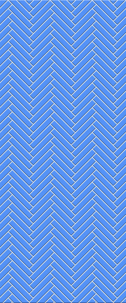 Blue Double Herringbone Tile Acrylic Shower Wall Panel 2440mm x 1220mm (3mm Thick) - CladdTech