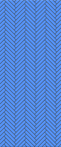 Blue Double Herringbone Tile Acrylic Shower Wall Panel 2440mm x 1220mm (3mm Thick) - CladdTech