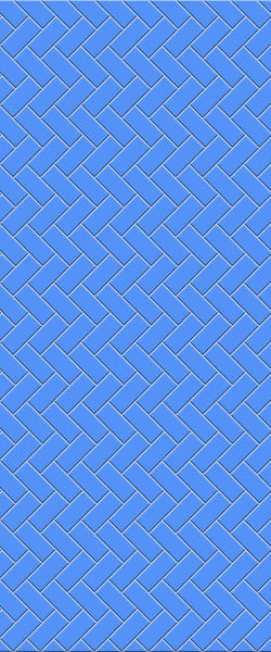 Blue Diagonal Herringbone Tile Acrylic Shower Wall Panel 2440mm x 1220mm (3mm Thick) - CladdTech