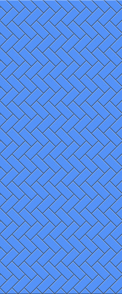 Blue Diagonal Herringbone Tile Acrylic Shower Wall Panel 2440mm x 1220mm (3mm Thick) - CladdTech