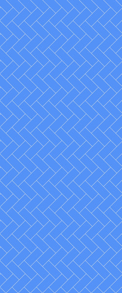 Blue Diagonal Herringbone Tile Acrylic Shower Wall Panel 2440mm x 1220mm (3mm Thick) - CladdTech