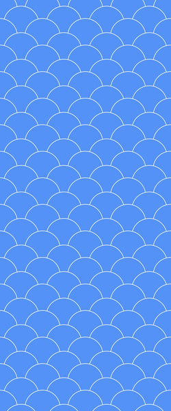 Blue Fishscales Acrylic Shower Wall Panel 2440mm x 1220mm (3mm Thick) - CladdTech