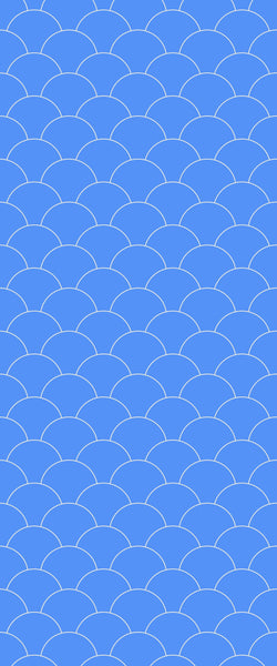 Blue Fishscales Acrylic Shower Wall Panel 2440mm x 1220mm (3mm Thick) - CladdTech