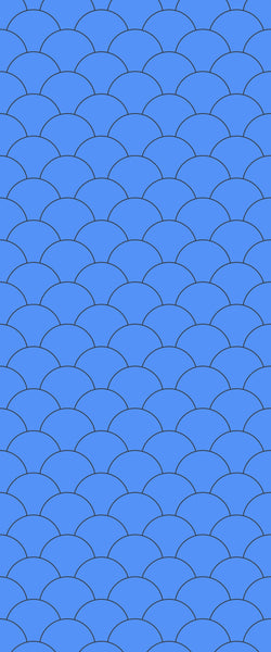 Blue Fishscales Acrylic Shower Wall Panel 2440mm x 1220mm (3mm Thick) - CladdTech