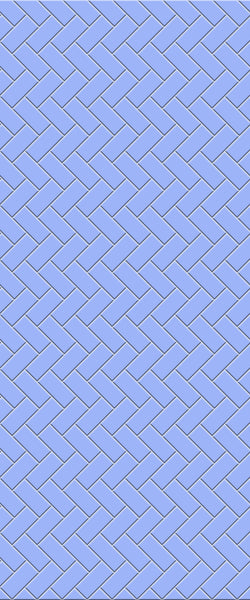 Blue Diagonal Herringbone Tile Acrylic Shower Wall Panel 2440mm x 1220mm (3mm Thick) - CladdTech