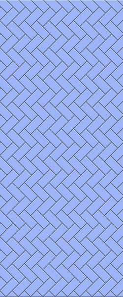 Blue Diagonal Herringbone Tile Acrylic Shower Wall Panel 2440mm x 1220mm (3mm Thick) - CladdTech