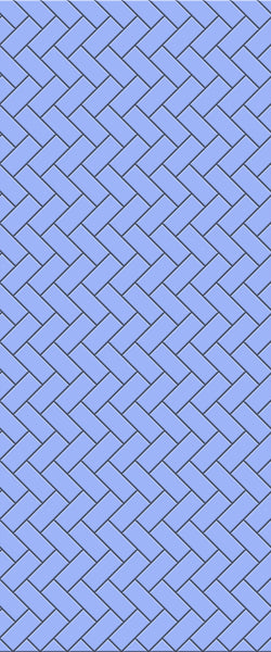 Blue Diagonal Herringbone Tile Acrylic Shower Wall Panel 2440mm x 1220mm (3mm Thick) - CladdTech