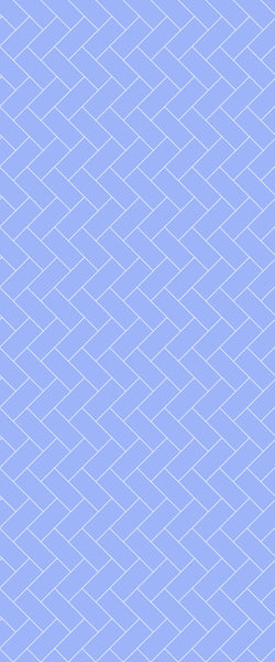 Blue Diagonal Herringbone Tile Acrylic Shower Wall Panel 2440mm x 1220mm (3mm Thick) - CladdTech