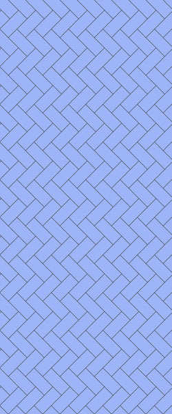 Blue Diagonal Herringbone Tile Acrylic Shower Wall Panel 2440mm x 1220mm (3mm Thick) - CladdTech