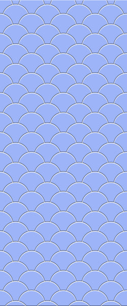 Blue Fishscales Acrylic Shower Wall Panel 2440mm x 1220mm (3mm Thick) - CladdTech