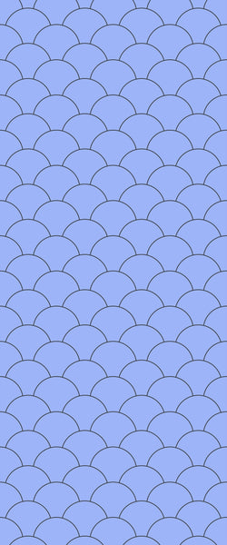 Blue Fishscales Acrylic Shower Wall Panel 2440mm x 1220mm (3mm Thick) - CladdTech