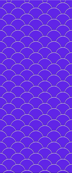 Blue Fishscales Acrylic Shower Wall Panel 2440mm x 1220mm (3mm Thick) - CladdTech