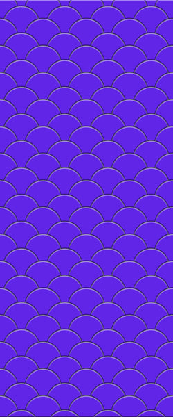 Blue Fishscales Acrylic Shower Wall Panel 2440mm x 1220mm (3mm Thick) - CladdTech