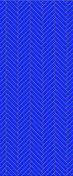 Blue Double Herringbone Tile Acrylic Shower Wall Panel 2440mm x 1220mm (3mm Thick) - CladdTech