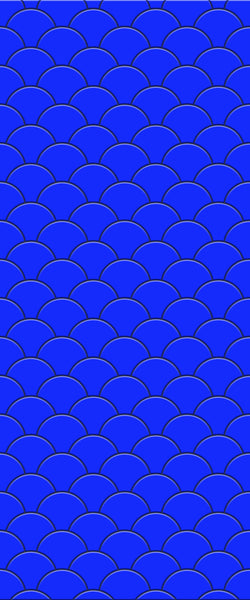 Blue Fishscales Acrylic Shower Wall Panel 2440mm x 1220mm (3mm Thick) - CladdTech