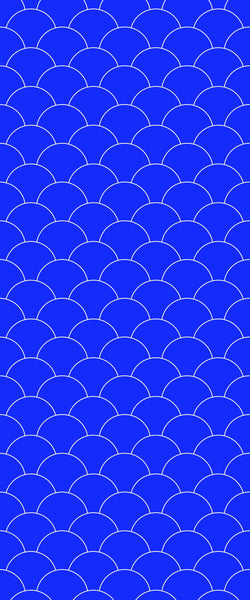 Blue Fishscales Acrylic Shower Wall Panel 2440mm x 1220mm (3mm Thick) - CladdTech