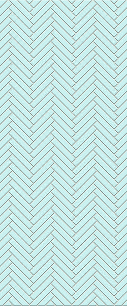 Blue Double Herringbone Tile Acrylic Shower Wall Panel 2440mm x 1220mm (3mm Thick) - CladdTech