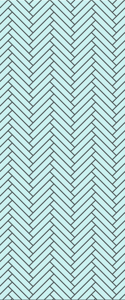 Blue Double Herringbone Tile Acrylic Shower Wall Panel 2440mm x 1220mm (3mm Thick) - CladdTech