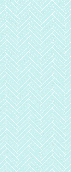 Blue Double Herringbone Tile Acrylic Shower Wall Panel 2440mm x 1220mm (3mm Thick) - CladdTech