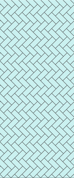 Blue Diagonal Herringbone Tile Acrylic Shower Wall Panel 2440mm x 1220mm (3mm Thick) - CladdTech