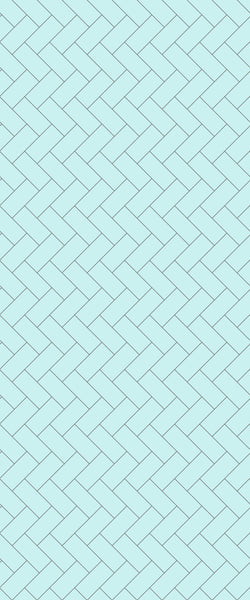 Blue Diagonal Herringbone Tile Acrylic Shower Wall Panel 2440mm x 1220mm (3mm Thick) - CladdTech