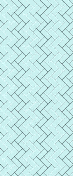 Blue Diagonal Herringbone Tile Acrylic Shower Wall Panel 2440mm x 1220mm (3mm Thick) - CladdTech