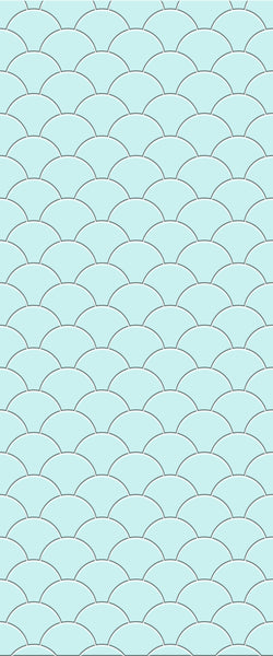 Blue Fishscales Acrylic Shower Wall Panel 2440mm x 1220mm (3mm Thick) - CladdTech