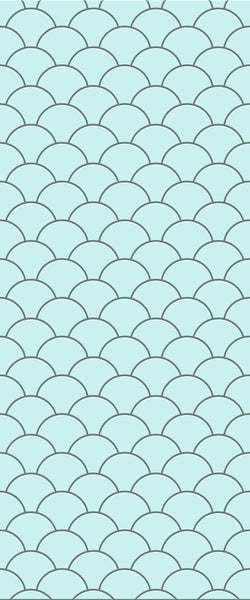 Blue Fishscales Acrylic Shower Wall Panel 2440mm x 1220mm (3mm Thick) - CladdTech