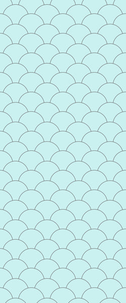 Blue Fishscales Acrylic Shower Wall Panel 2440mm x 1220mm (3mm Thick) - CladdTech