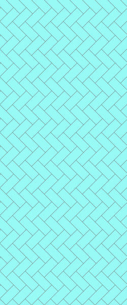 Blue Diagonal Herringbone Tile Acrylic Shower Wall Panel 2440mm x 1220mm (3mm Thick) - CladdTech