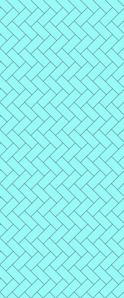 Blue Diagonal Herringbone Tile Acrylic Shower Wall Panel 2440mm x 1220mm (3mm Thick) - CladdTech