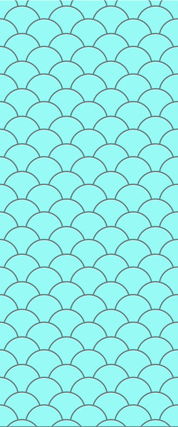 Blue Fishscales Acrylic Shower Wall Panel 2440mm x 1220mm (3mm Thick) - CladdTech