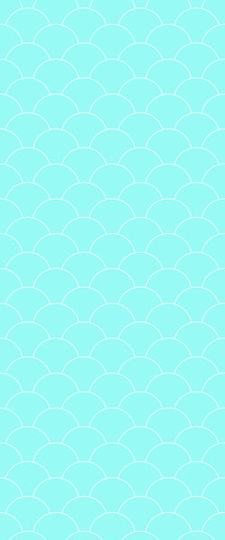 Blue Fishscales Acrylic Shower Wall Panel 2440mm x 1220mm (3mm Thick) - CladdTech