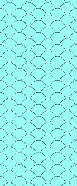 Blue Fishscales Acrylic Shower Wall Panel 2440mm x 1220mm (3mm Thick) - CladdTech