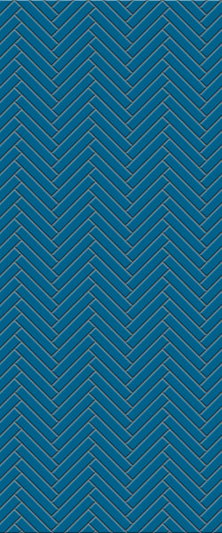 Blue Double Herringbone Tile Acrylic Shower Wall Panel 2440mm x 1220mm (3mm Thick) - CladdTech